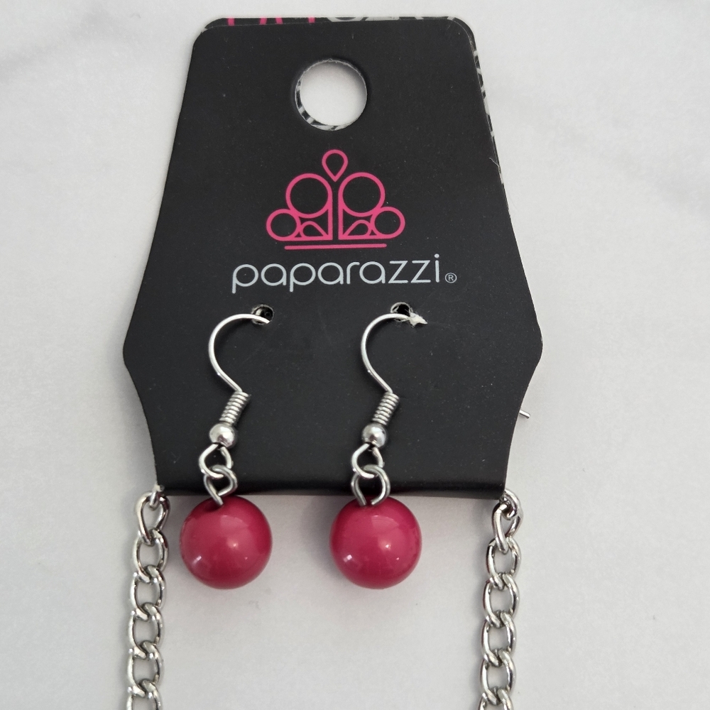 Paparazzi Red Bead Necklace & Earring Set NWT - Picture 6 of 13
